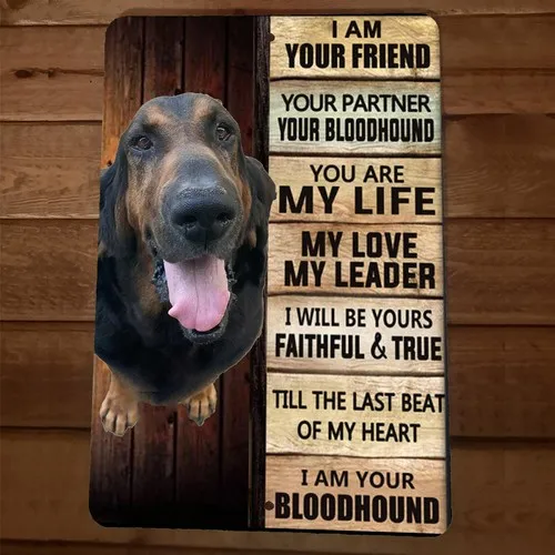 I am Your Bloodhound Dog  Metal Wall Animal Sign