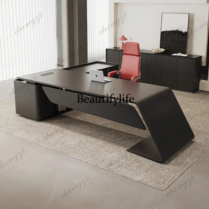 Z138 Matte paint boss table desk modern simple high-end high-end class desk
