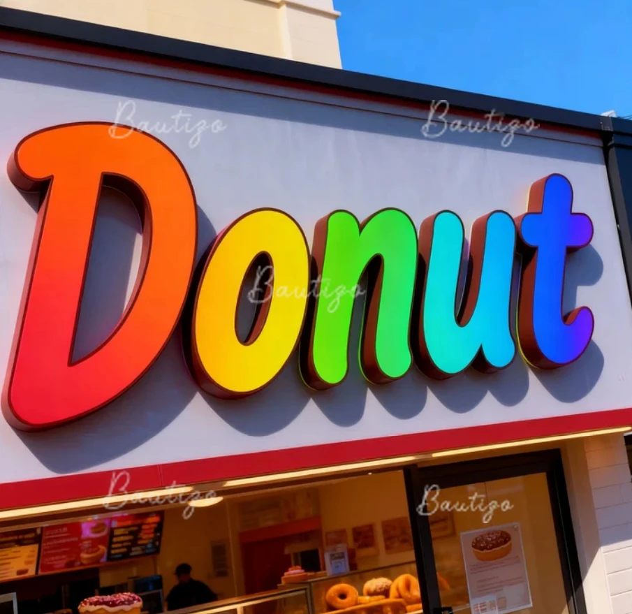 Benutzerdefiniertes RGB-Metallschild für Unternehmen, Business-Logo, Schild, Wand, Zuhause, Licht, Buchstaben, Buchstaben, Poster, Werbung, groß, leuchtend, 3D