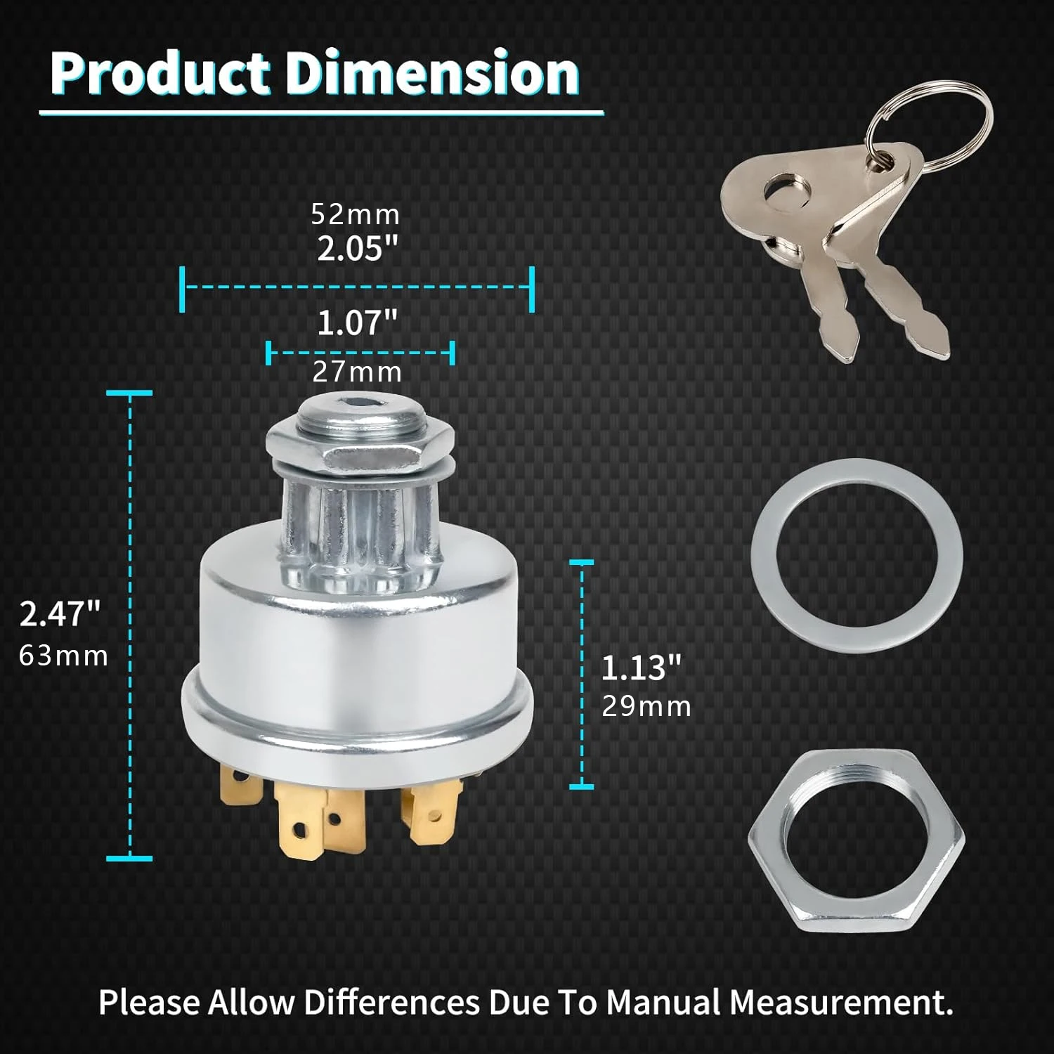 مفتاح إشعال التبديل E7NN11N501AB 65572 متوافق مع فورد 2000 3000 4000 5000 2600 3600 4600 6600 6700 7600 جرار