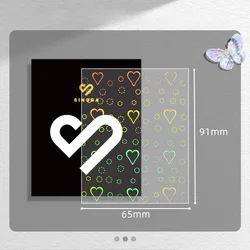 50pcs HD Card Sleeves Laser Rainbow Photocards Holder Clear Acid Free-No CPP 3 Inch Photocard Protector Film Kpop