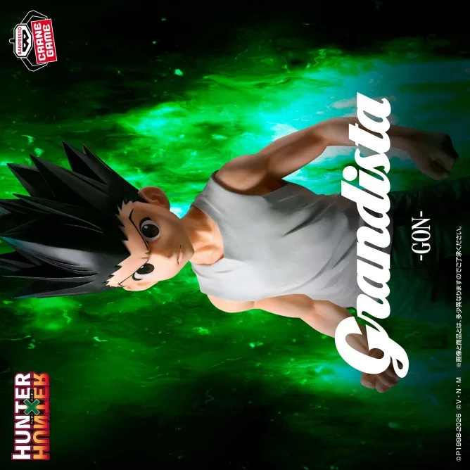 Bandai Original Banpresto HUNTER x HUNTER Grandista Gon Freecss Action Figures Anime Figuras Cartoon Doll Model Merch Statue Toy