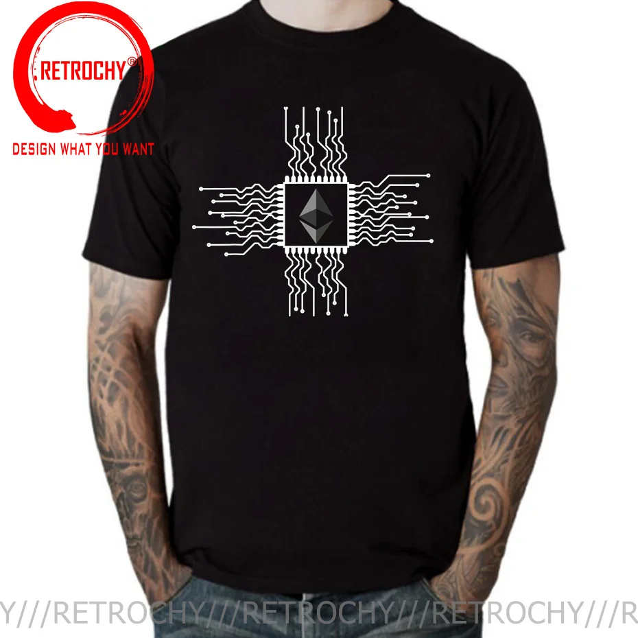 Ethereum – t-shirt à col ras du cou pour homme, vêtement Hipster, avec cryptoéthérium