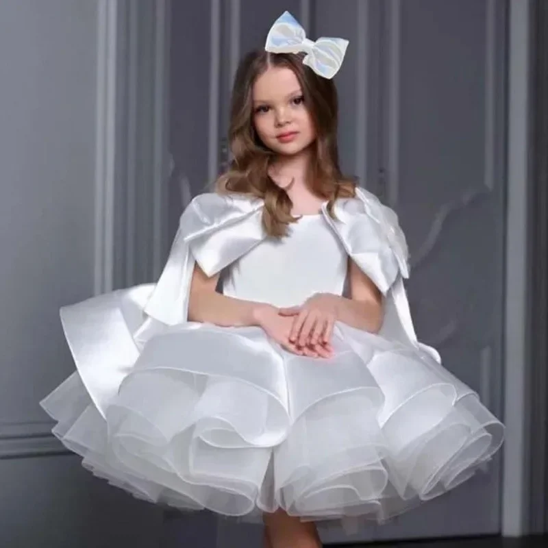 

Children Birthday Party Formal Ball Gown Dress Kids Baby Flower Girl Evening Bridesmade Prom Wedding Robe Matching Clothes