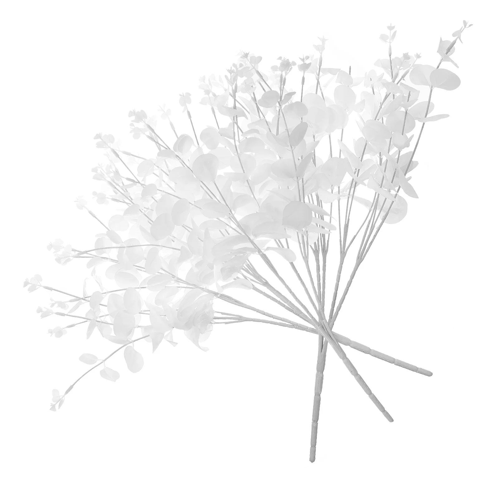

3pcs Artificial Eucalyptus Leaves Fake Plant Stems Realistic Wedding Centerpiece Farmhouse Decoration Floral Arrangement Faux