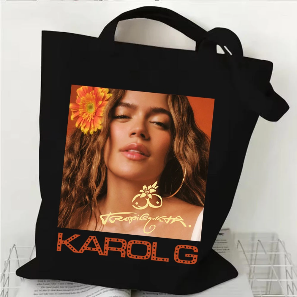 

KAROL G Tropicoqueta Album Latina Foreva Merch Canvas Bag Shopping Canvas Shopping Tote Bag Shopper Bag