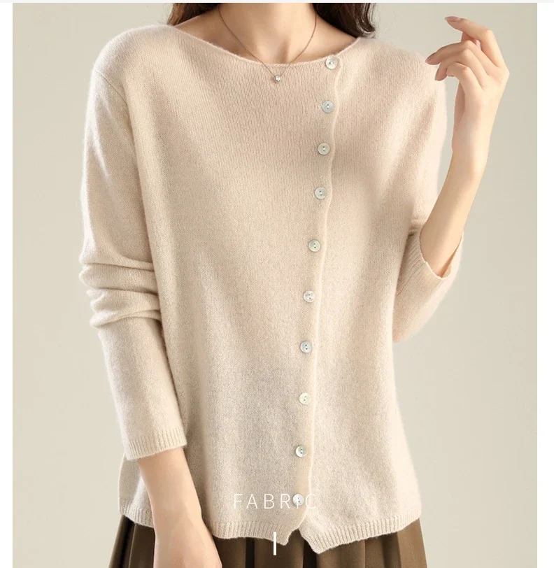 Autumn Winter Sweater Women Elegant Button Design Knitted Cardigans For Women Casual Sweaters