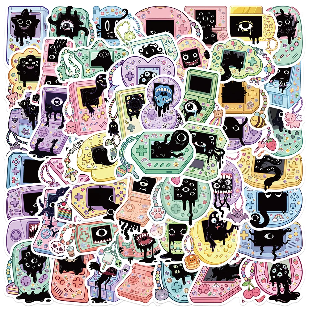 50Pcs Creepy Game Console Funny Stickers Cute Waterproof Cosplay Accessory Laptop Water Bottle Decor Fan Collectible Gift