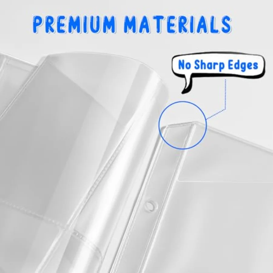 ヨトカードケース用カードスリーブ12枚パック、カード96枚収納可能、2リングカードホルダー、カードケース、カードバインダー、カードバインダースリーブ対応