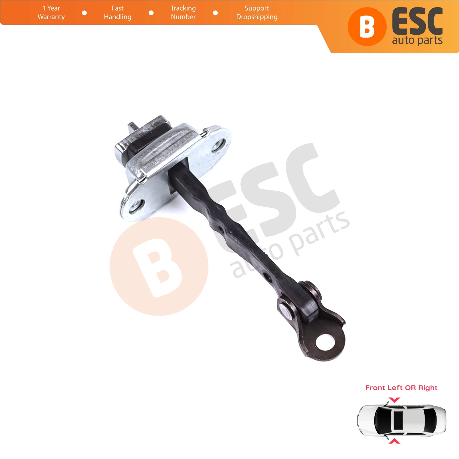 EDP1332 Front Door Hinge Stop Check Strap Limiter for Citroen C1 Peugeot 108 Toyota Aygo MK2 2014-On 5-Door B000873180