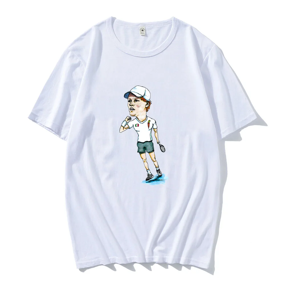 Tennis Players JannikSinner T-shirts Cotton Casual High Quality Soft Tee-shirt Men Tees Tops Spring Summer O-neck Tshirt Hombre