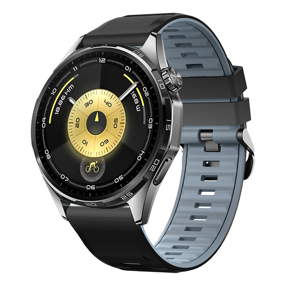 22mm Sport Watchband For Huawei Watch GT 6 Pro 46mm/GT5 GT4 GT3 GT2/Watch 5 4 3/Ultimate Replacement Silicone Strap Bracelet