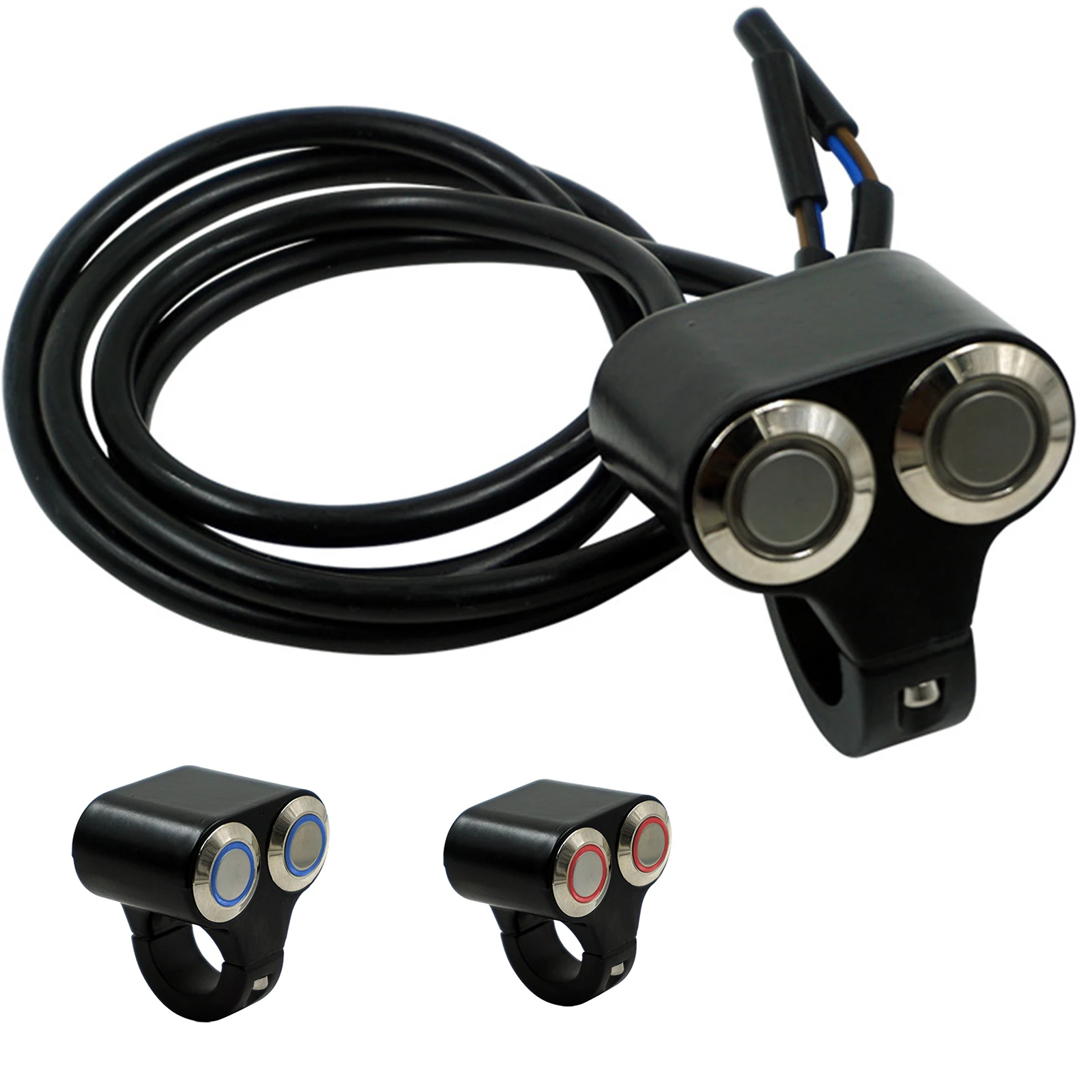 

Aluminium Alloy Modified Motorcycle Switch With Led Light Headlight Spot Light ON OFF for Universal Motorcycle Scooter