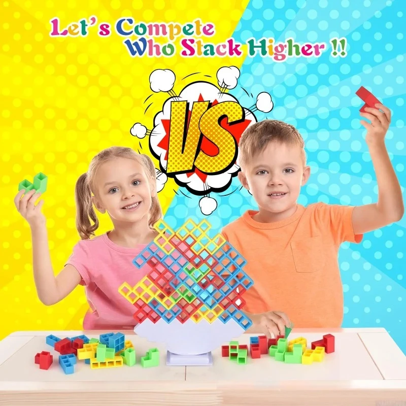 Equilíbrio empilhamento jogos de tabuleiro blocos de construção adultos crianças torre bloco tijolos brinquedos para meninos meninas puzzle brinquedo família festas jogos