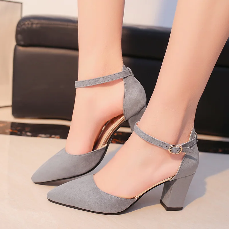 Women\'s Dress Shoes The New Classic Elegant Medium Heel with Free Shipping 2022 Fashion Pointed Toe Pumps Casual High Heels