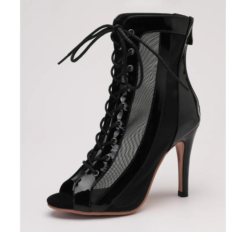 

Stilettos Lace-up Boot Jazz Dance Ladies Shoes Slipery Sole Customizable For Latin Dancing Sexy Booties Plus Size