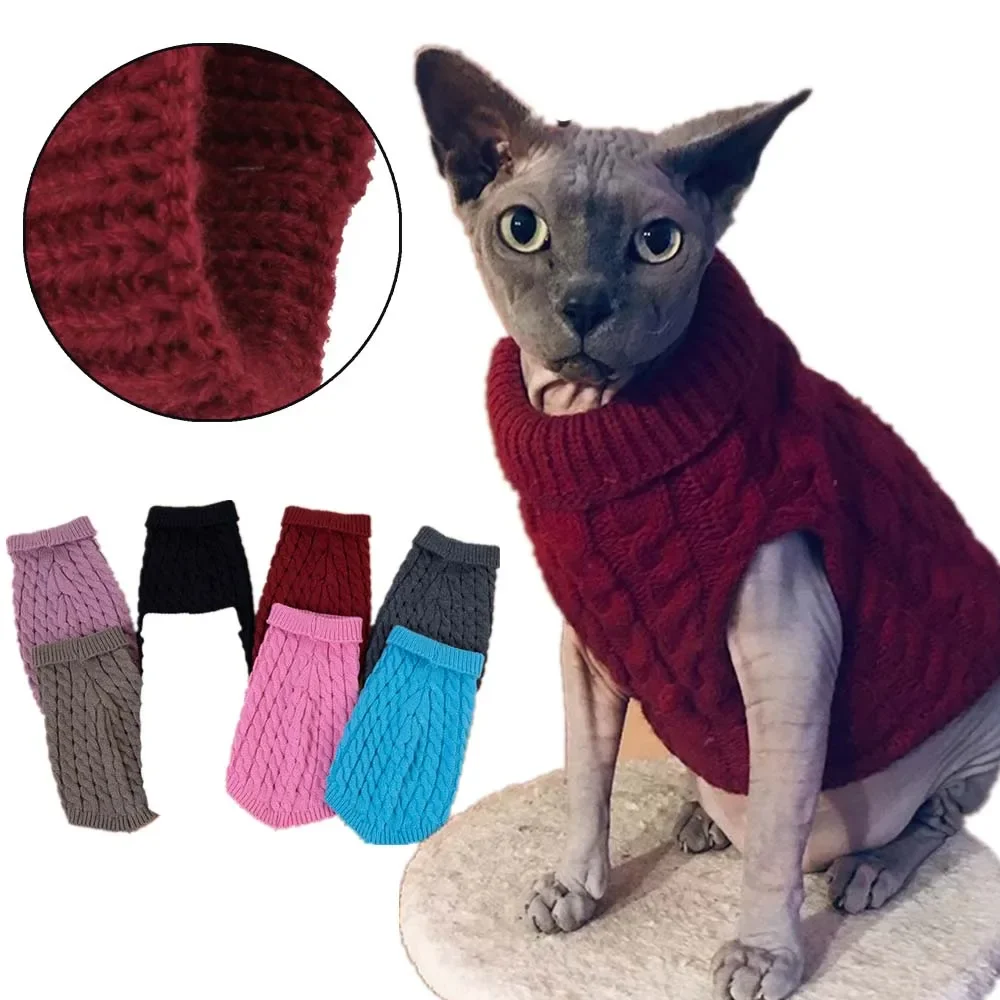 

Dog Winter Warm Clothes Knitted Pet Clothes For Small Medium Dogs Cats Clothes Yorkshire Schnauzer Pullovers disfraz de perro