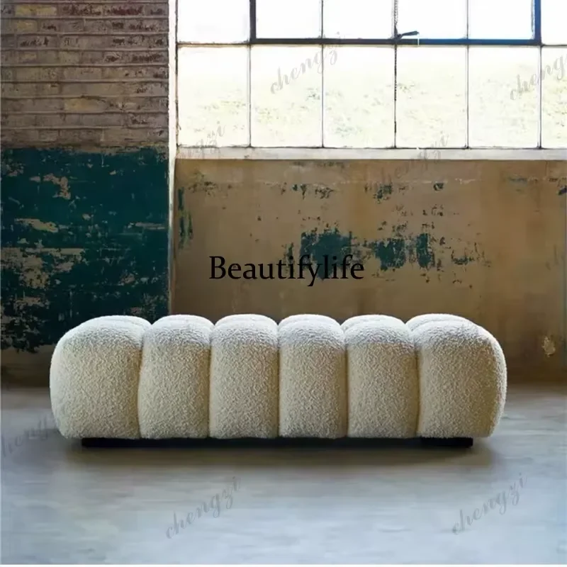 for A73 Bedroom Bed End Entry Stool Floor Foot Living Room Makeup Stool Indoor Hotel Entrance Furniture Home Decor