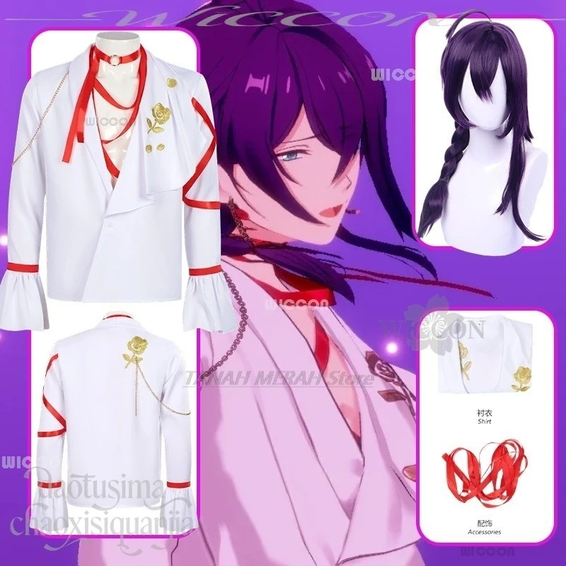 

Аниме для взрослых, ансамбль со звездами 2, десятая юбилей, косплей, Ayase Mayoi Narukami Arashi Himeru, белые аксессуары с длинными рукавами