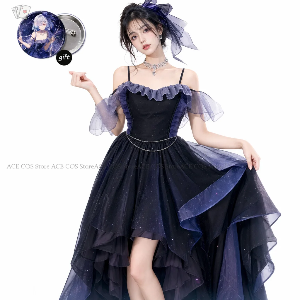 

Wuthering Waves Mornye Cosplay Dress Starlight Solution Theme CLothing Halloween Women Carnival Gift Badge Fancy Ball Gown Long