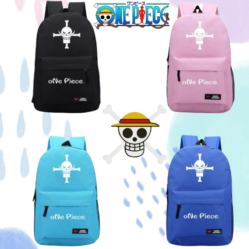 

One Piece Series Brook мужской и женский новый простой модный креативный аниме-логотип с рисунком большой емкости портативный холщовый рюкзак