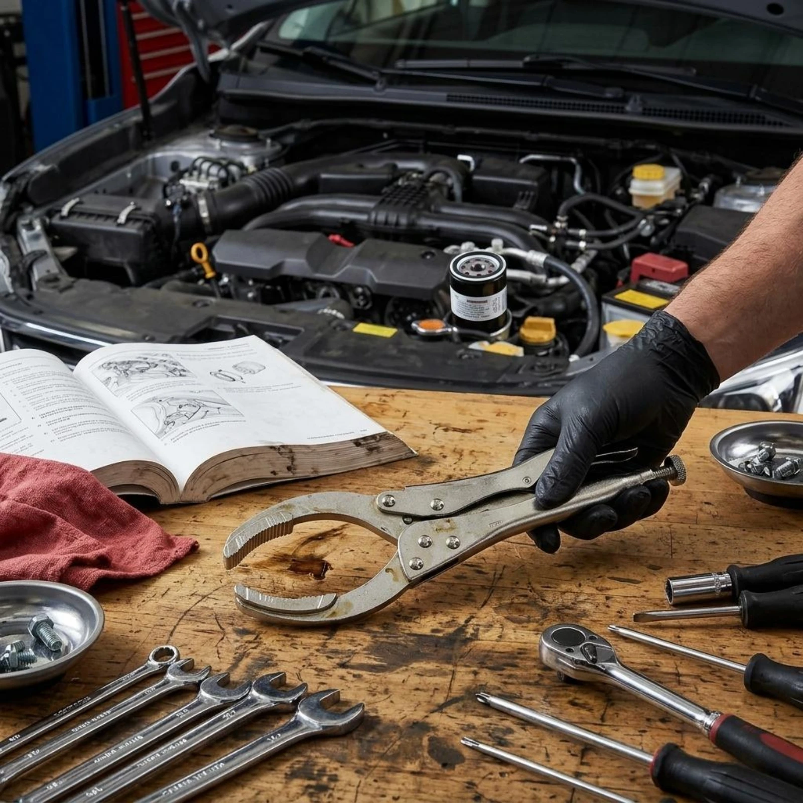 

Clamp-Style Oil Filter Wrench Metal Locking Oil Filter Pliers Silver Finish Extra Leverage for Automotive Repair