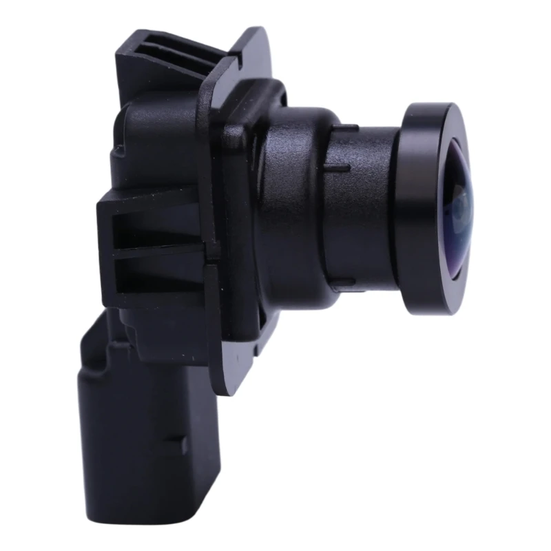 Black Automotive Rear-View Camera with Plastic Housing, 12V and 6W Specifications, Rotating Adjustment, and Normal or Mirrored