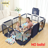 PANGDUBE Baby Playpen Playground for Children Better Quality Baby Activities Fence Games Park with Soccer Door & Basketball Hoop