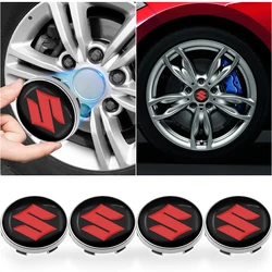 4pcs 60mm Car Wheel Center Hub Cap Rim Cover Emblem Sticker For Suzuki Swift Jimny Grand Vitara SX4 Spacia Liana Car Accessories