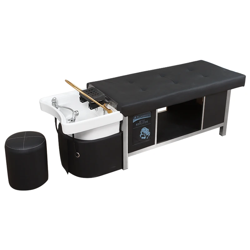 

Stainless Steel Water Circulation Steamer Spa Massage Shampoo Bed Beauty Salon Equipment Japanese Head Spa Bed