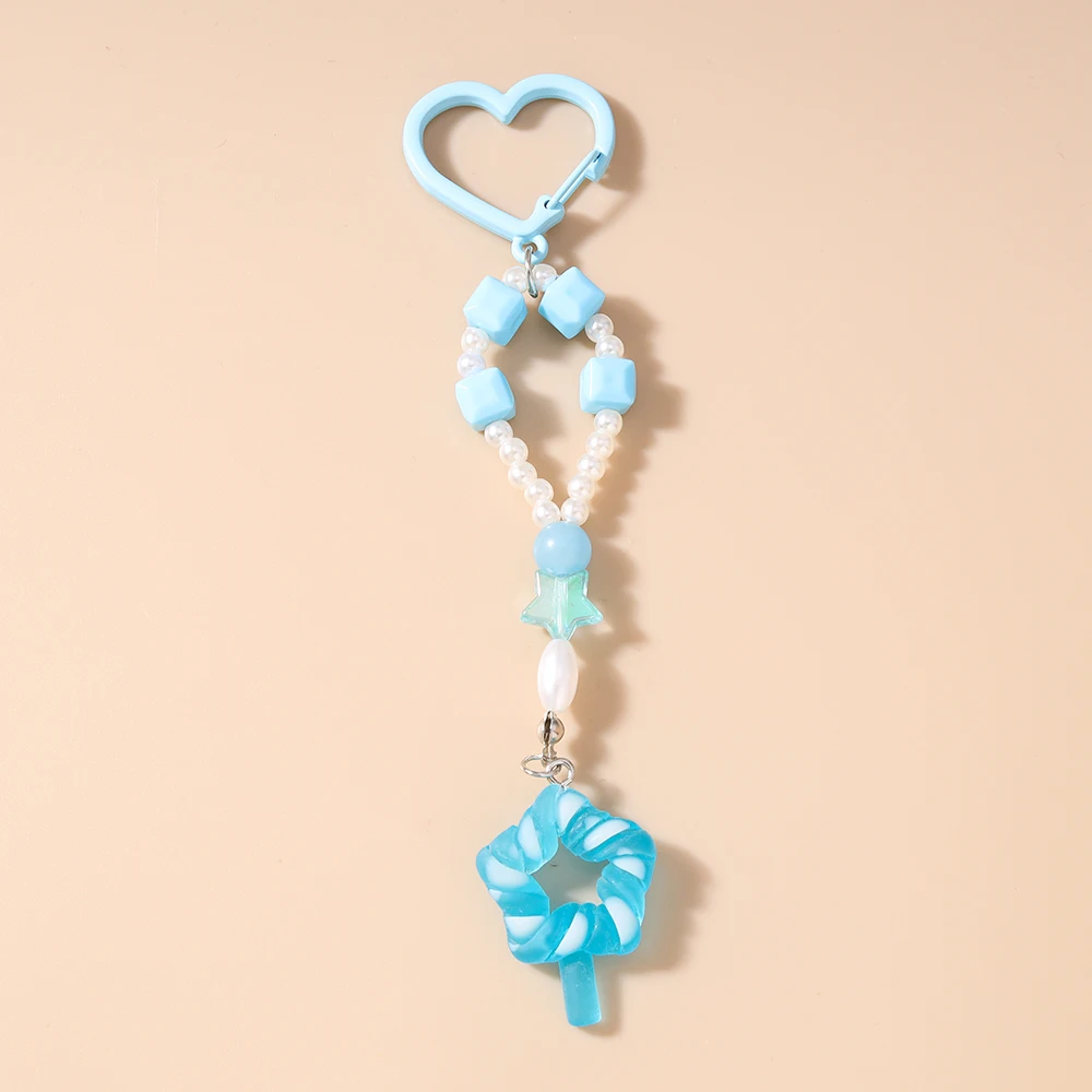 Pretty Resin Candy Lollipop Keychain, Juice Pendant