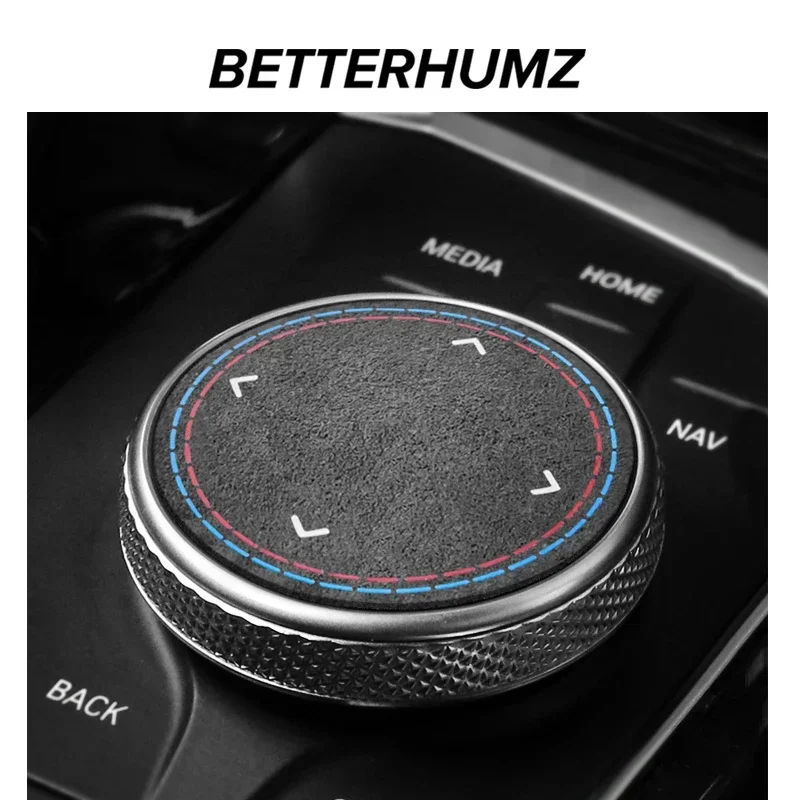 Made of Alcantara For BMW G20 F20 F30 F10 F31 F32 F34 F36 Series 1 2 7 X3 X4 X5 X6 i3 iX3 Z4 Car Multimedia Knob Trim Sticker