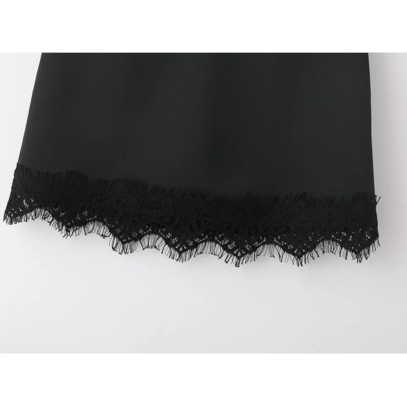 المرأة الربيع الصيف التباين الدانتيل تنحنح تنورة عالية الخصر المرأة Skort أنيقة الجانب البريدي التنانير النسائية #5