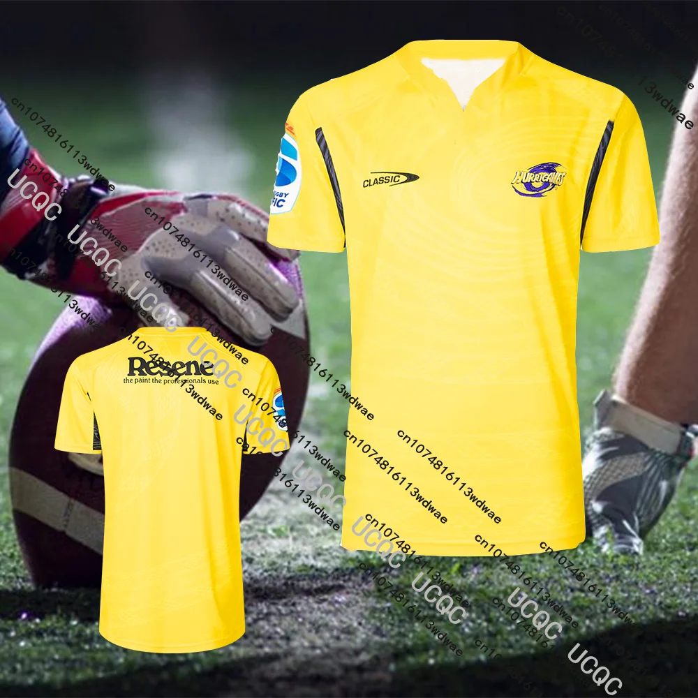 25/26 Nuevo Super Rugby Pacific Aussie Jersey Hurricanes Impresión 3D Camisetas de rugby transpirables Australia Camisetas de tren deportivo para hombres