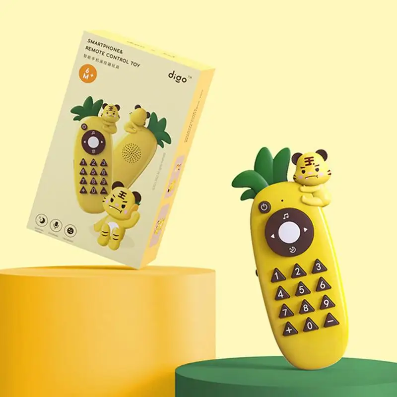 Baby Telefoon Speelgoed Ananas Vorm Kinderen Afstandsbediening Speelgoed Slaapspeelgoed Met Bijtring Simulatie Speelgoed Vroeg Educatief Speelgoed Kids