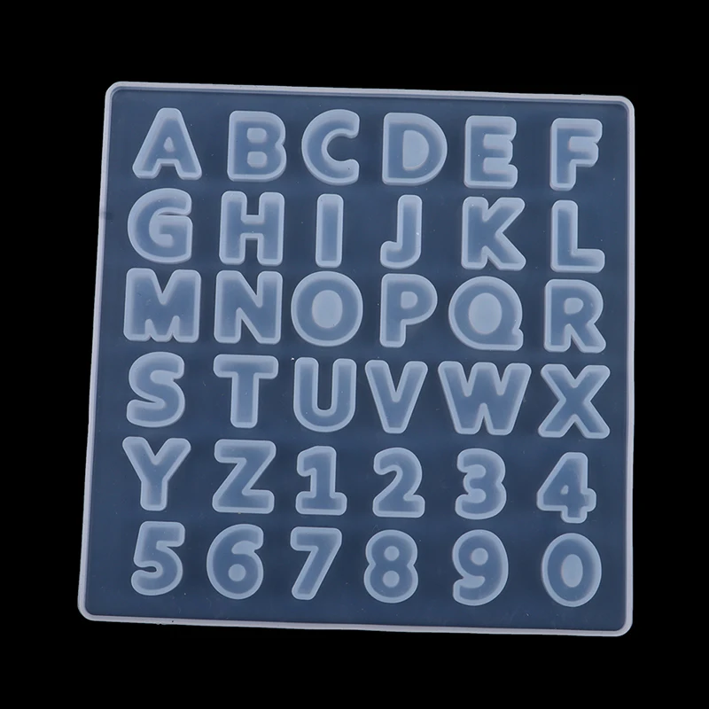 [MOA]Crystal Epoxy Resin Transparent Mold Large Alphabet Number Silicone Mould[MOA]