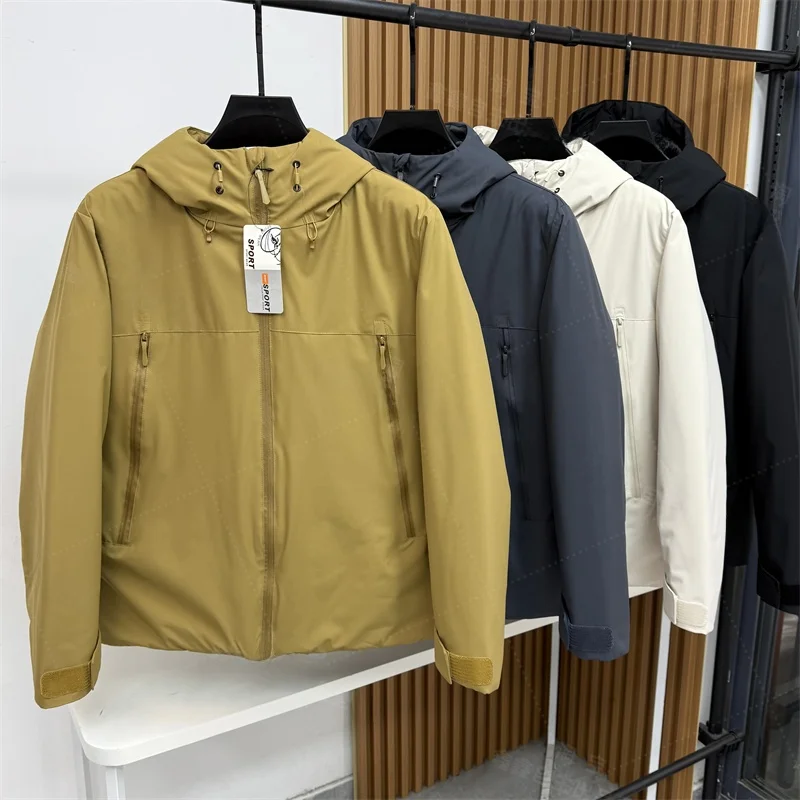 

Peak Outdoor Men's Loose Fit Hooded Cotton Jaet Windproof Water Repellent Warm All Weather Autumn Winter Casual Cleanfit