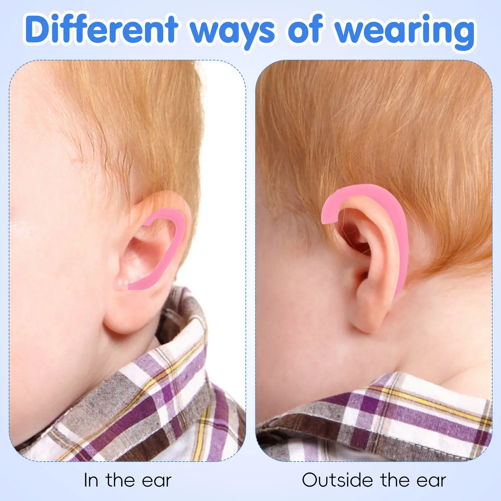 10Pcs Baby Ear Corrector Soft Gel Silicone Auricle Support Tape Infant Kids Sleep Play Travel Daily Wear Ear Shaping Patch