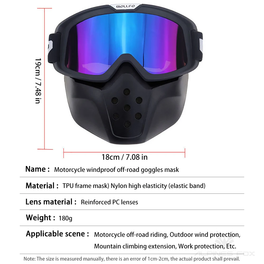 Vintage Motorcycle Helmet Goggles Motocross Helmet Glasses Retro Windproof Open face Helmets Goggles Mask