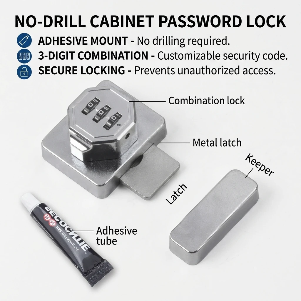 No Drilling Drawer Password Lo - Office Furniture Cabinets ulasan dan harga