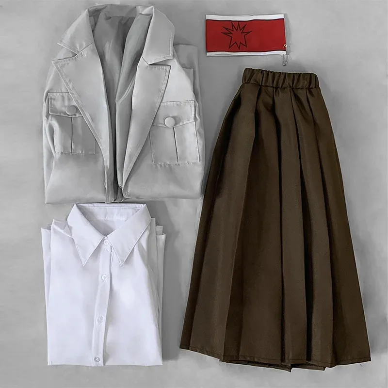 CyAnime Attacco su Ti-tan Giacca Eldian Costume Cosplay Guerriero Unità Pieck Giacca Shingeki No Kyojin Eldian Dress Marley Militare