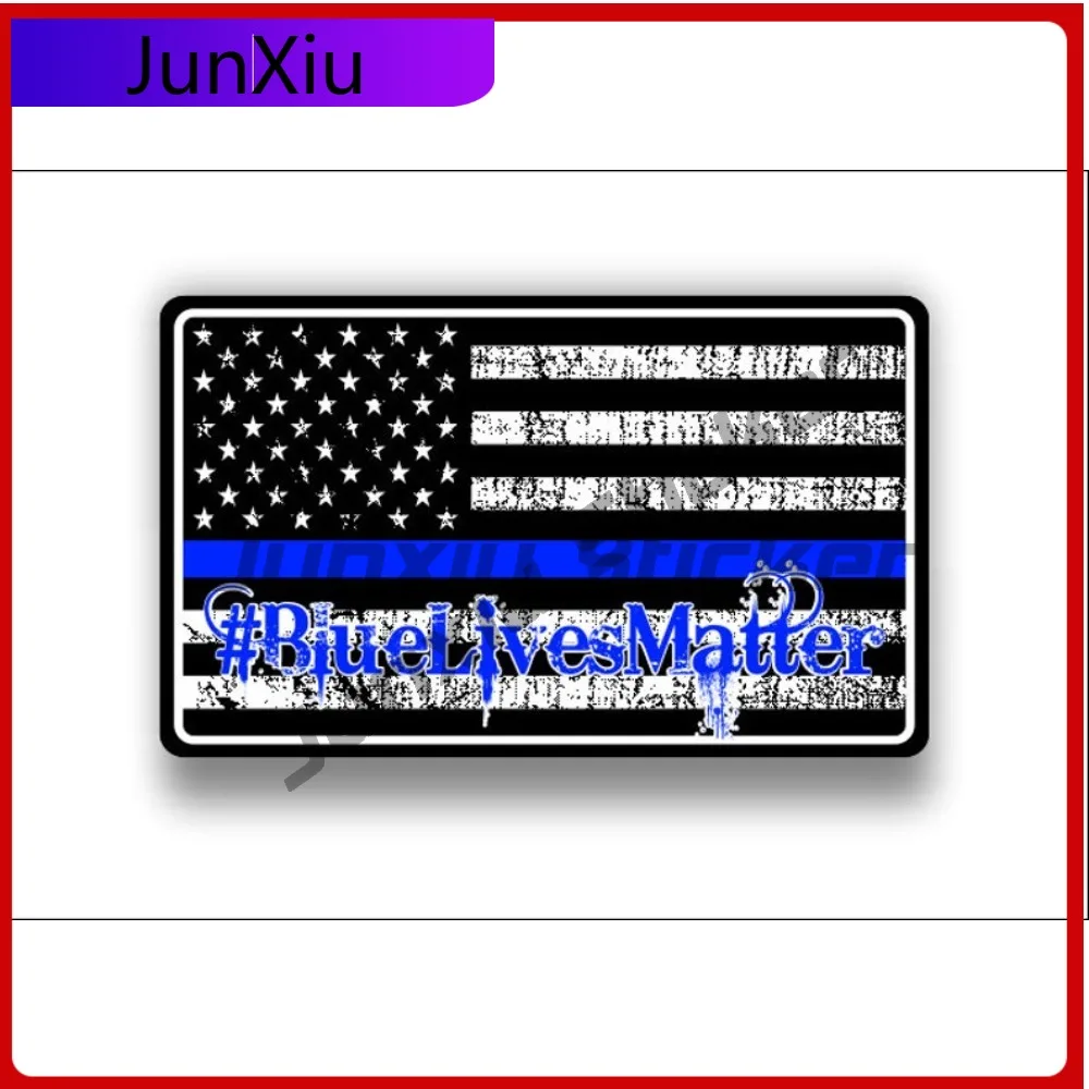 

Blue Lives Matter Subdued American Flag Decal Waterproof Scratch-proof Sticker Rv Motorhomes Laptop Speedboat Rear Windshield S