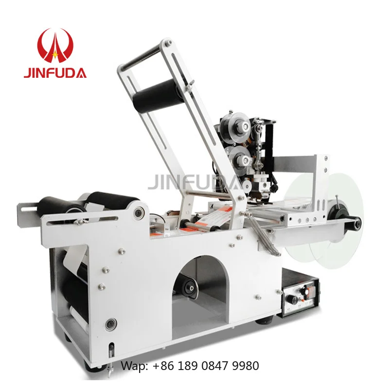 【Hot】Semi-Automatic Round Bottle Labeling Machine with Stainless Steel Design Labeling Machine