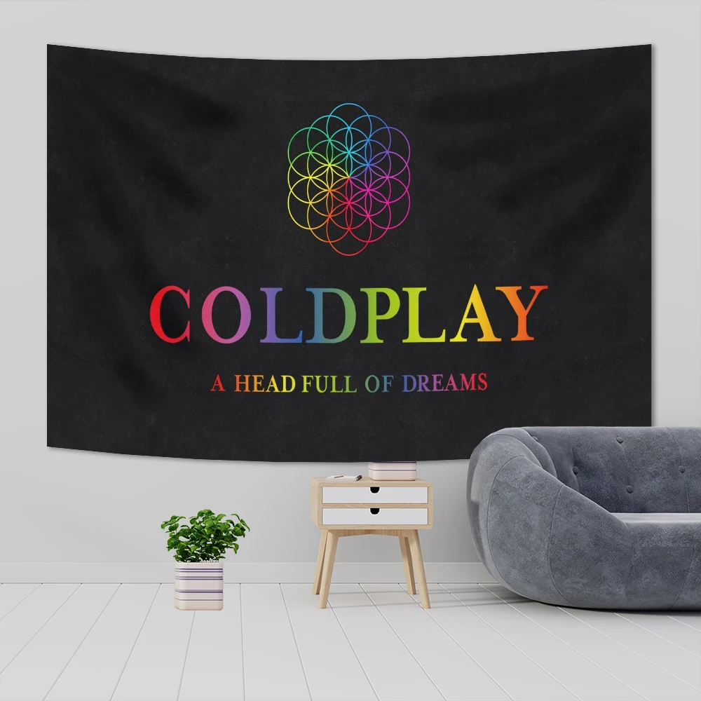 Rock Coldplay Band Album Hippie Wall Hanging Tapestries Bohemian Wall Tapestries Mandala INS Home Decor