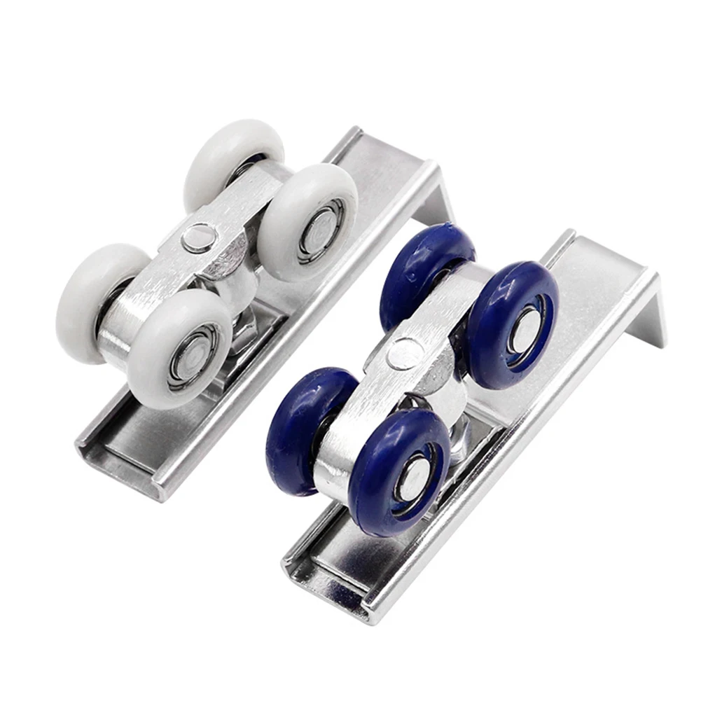

1 Pair Sliding Door Roller Hardware Slide Doors Pulley Wheels Rail Track Pulley Wardrobe Moving Door Roller Hanging Wheel