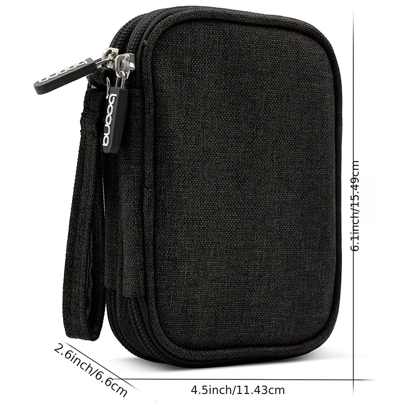 Travel Organizer Electronics Accessories Carrying Bag Portable Single/Double Layers Storage For Cable Hard Disk Power Bank