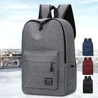 Trendy Oxford Cloth Versatile Backpack Black Grey Blue Red Washable School Student Backpack 15 inches Computer Bag Unisex