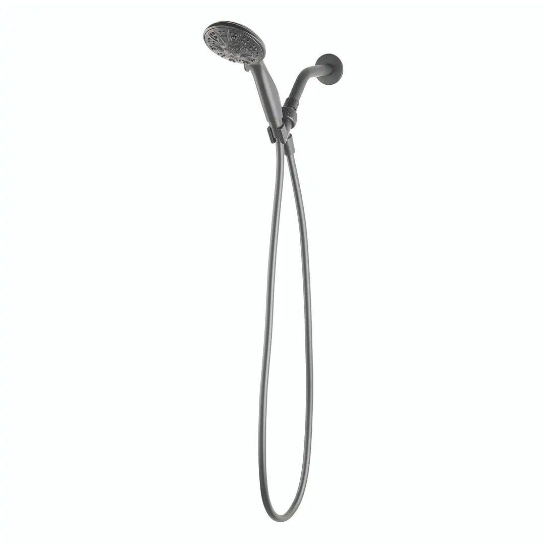 5 Setting Handheld Shower Head Matte Black Rotate The Lever on The Handheld To Change Settings 5 Spray Settings