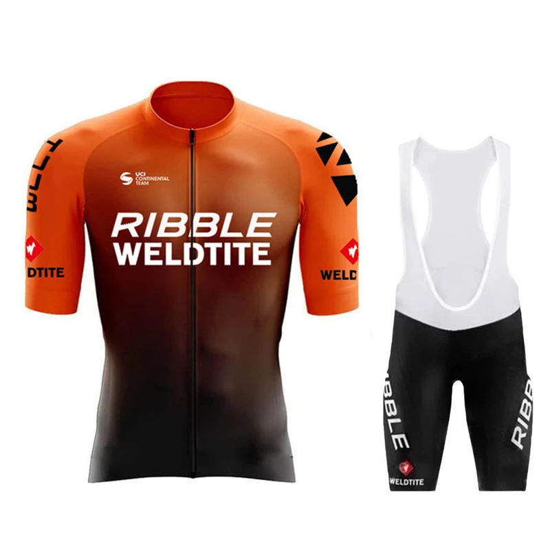

Ribble Weldtite Pro Cycling Jersey Men Sets Bike Clothing Breathable Anti-UV Bicycle Wear/Short Sleeve Maílllot Ciclismo Hombre