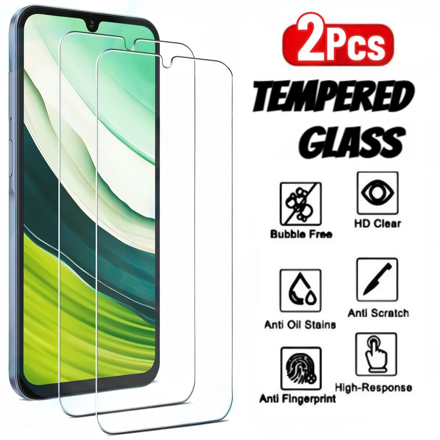 2Pcs HD Gehärtetem Film für Samsung Galaxy A16 A25 A26 A34 A36 A42 A53 5G Screen Protectors für Samsung A56 A54 A35 A14 A06 A73